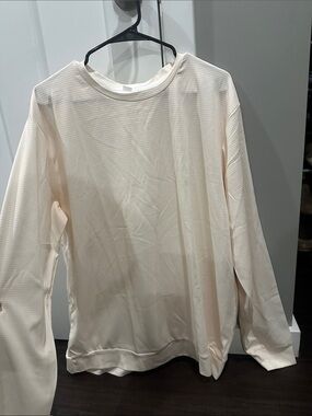 Lightweight Long Sleeve Top - Cream